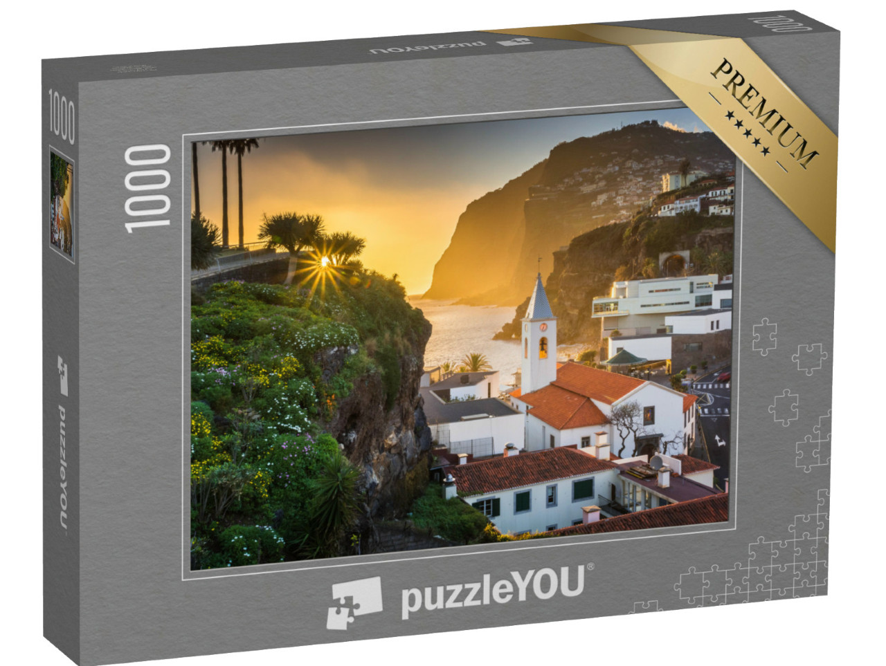 Puzzle 1000 Teile „Sonnenuntergang über Camara de Lobos, Madeira“