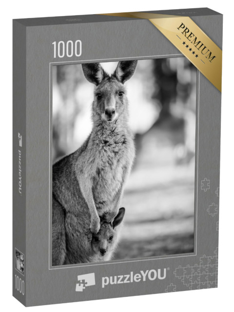 Puzzle 1000 Teile „Känguru mit seinem Baby“