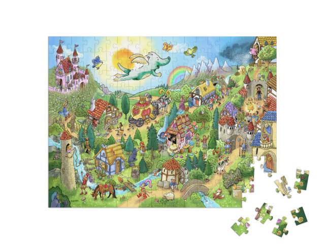 Puzzle 200 Teile „Tabaluga in der Märchenwelt“