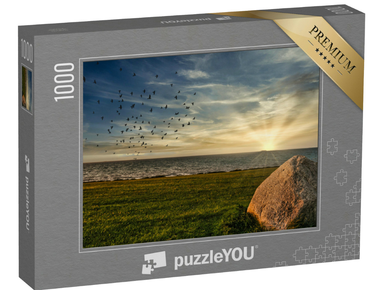 Puzzle 1000 Teile „Malerische Küstenlandschaft auf der Insel Fehmarn, Deutschland“