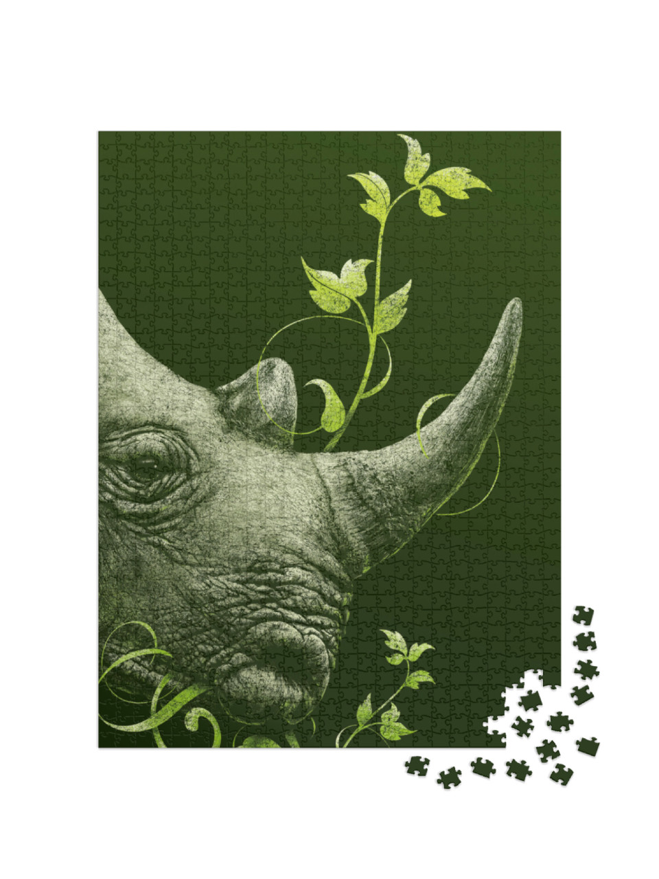 Puzzle 1000 Teile „Nashorn“