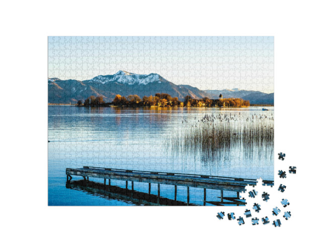 Puzzle 1000 Teile „Der berühmte Chiemsee in Bayern, Deutschland“