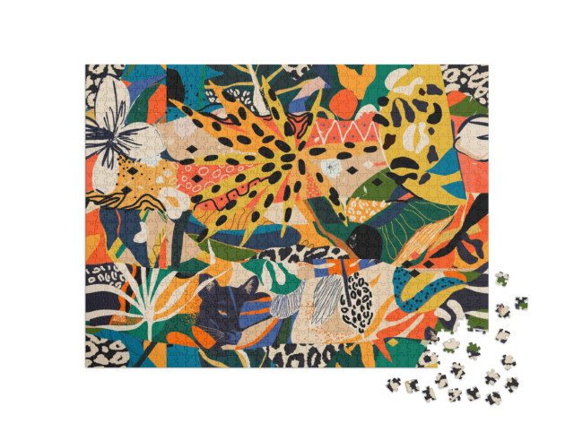 Puzzle 1000 Teile „Afrikanische Illustration“