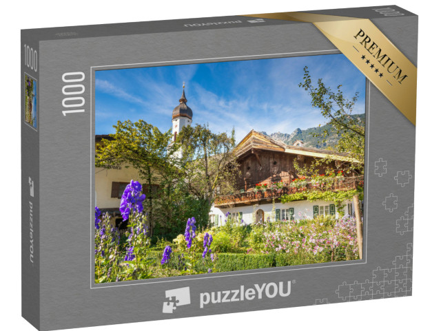 Puzzle 1000 Teile „Historische Stadt Garmisch-Partenkirchen, Bayern, Deutschland“