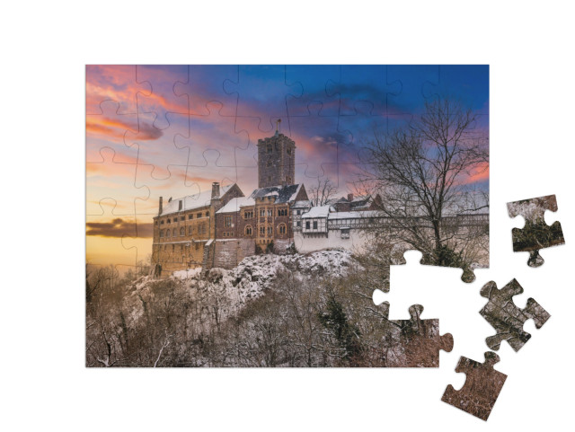 Puzzle 48 Teile „Wartburg, UNESCO-Weltkulturerbe im Thüringer Wald“