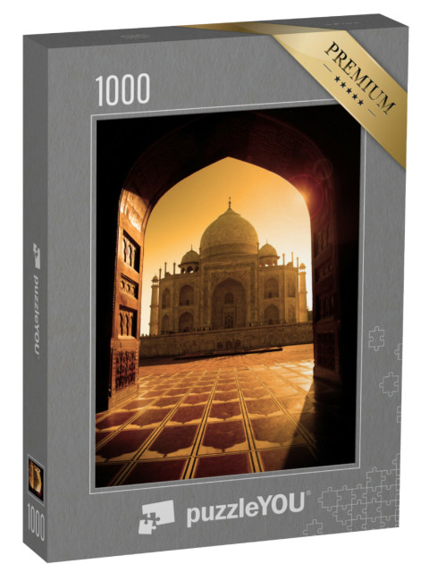 Puzzle 1000 Teile „Taj Mahal im Sonnenlicht “