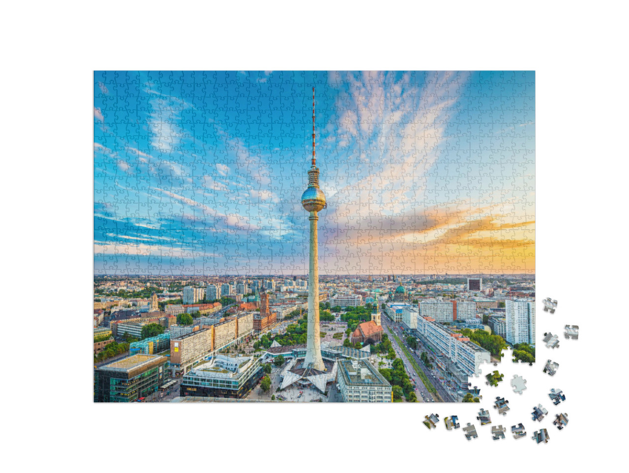 Puzzle 1000 Teile „Fernsehturm am Alexanderplatz, Berlin, Deutschland“
