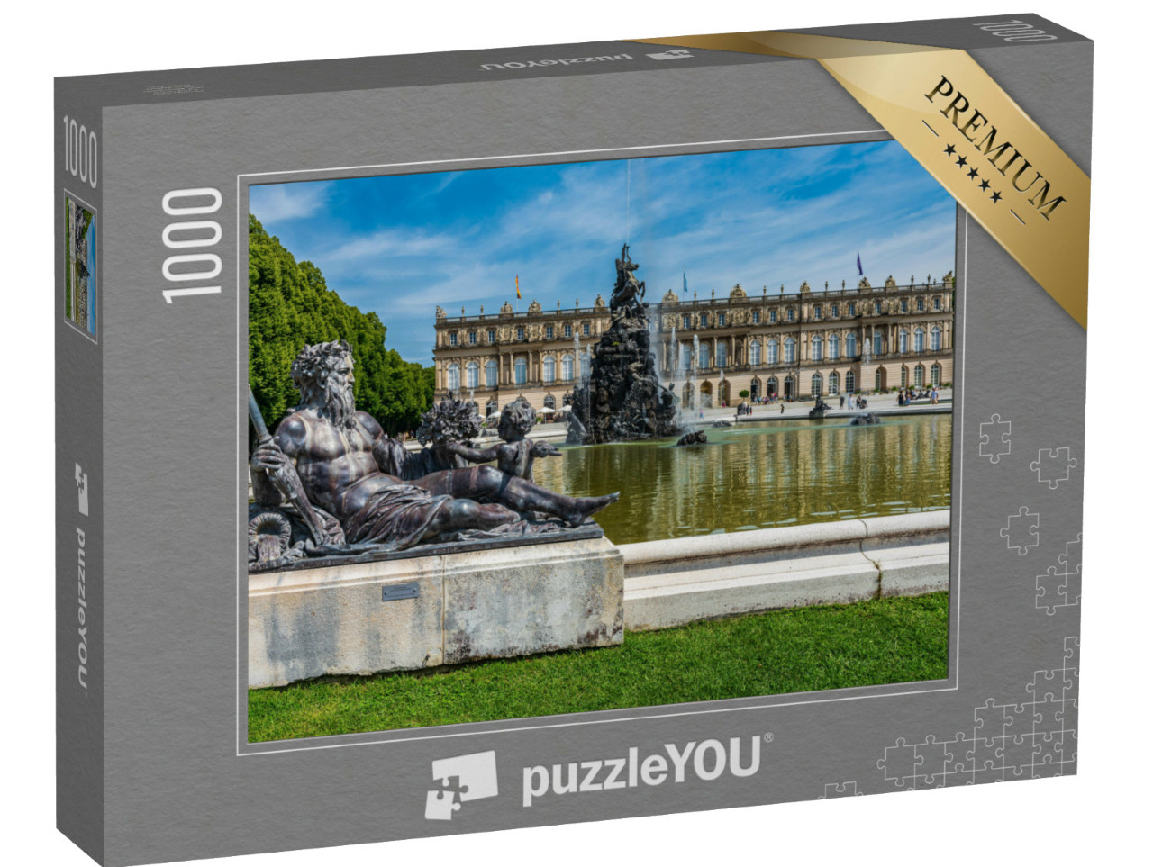 Puzzle 1000 Teile „Königliche Gebäude auf der Herreninsel, Chiemsee, Deutschland“