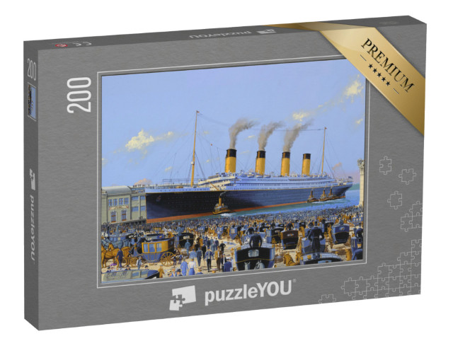Puzzle 200 Teile „Titanic kommt an dem Chelsea Piers an“