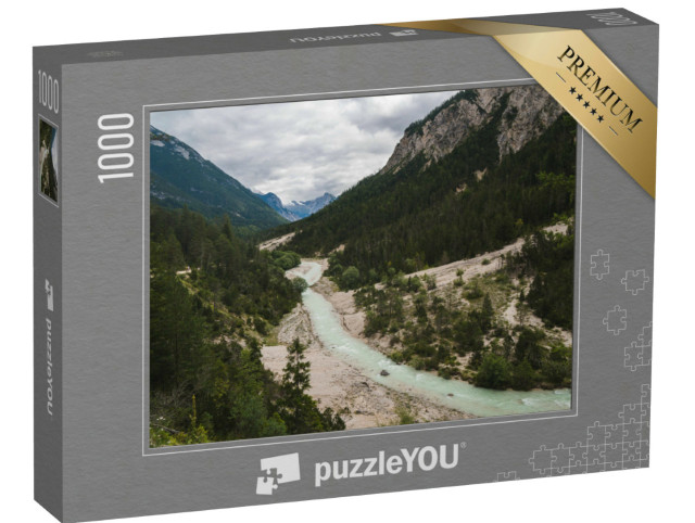 Puzzle 1000 Teile „Wilde Isar in den österreichische Alpen“