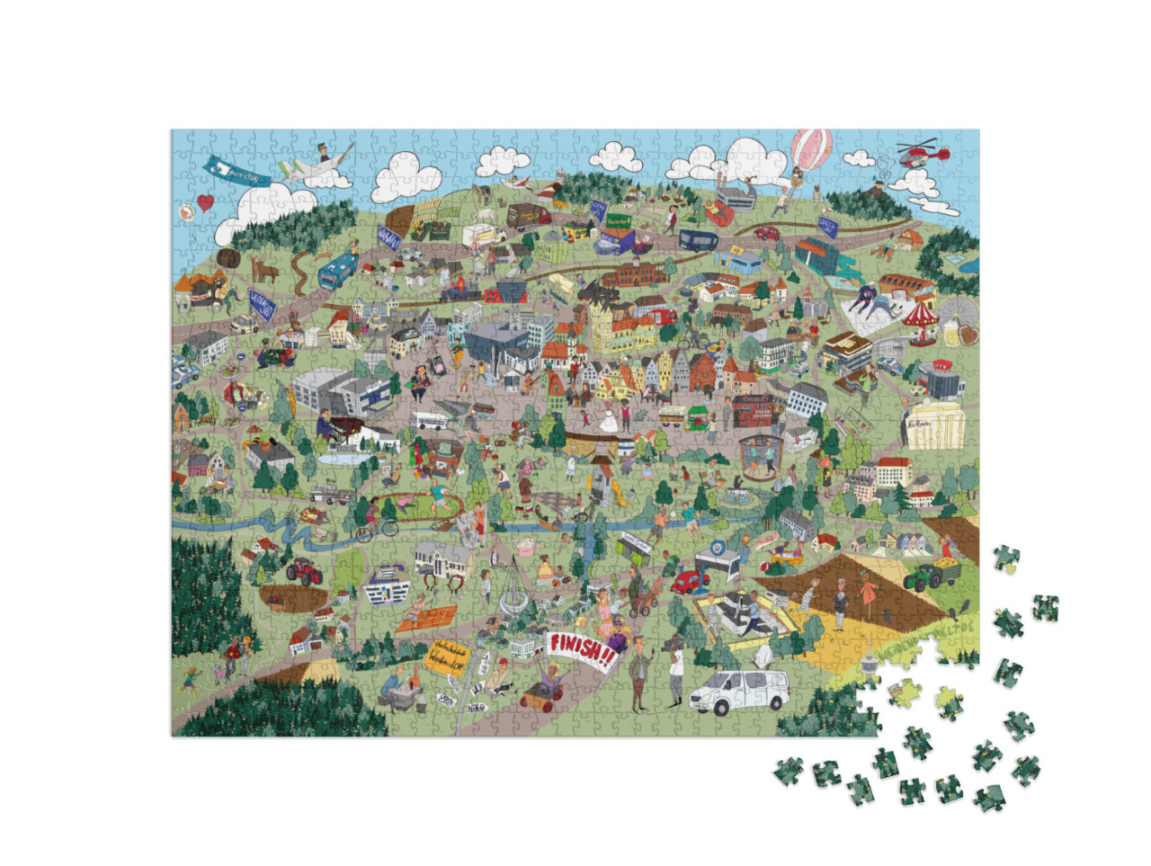 Puzzle 1000 Teile „Weiden wimmelt!“