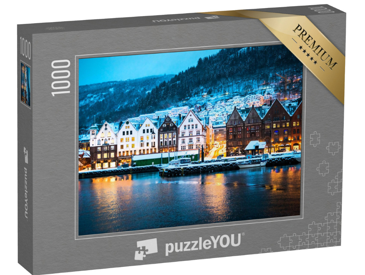 Puzzle 1000 Teile „Pittoresker Stadtteil Brygge in der norwegischen Stadt Bergen“