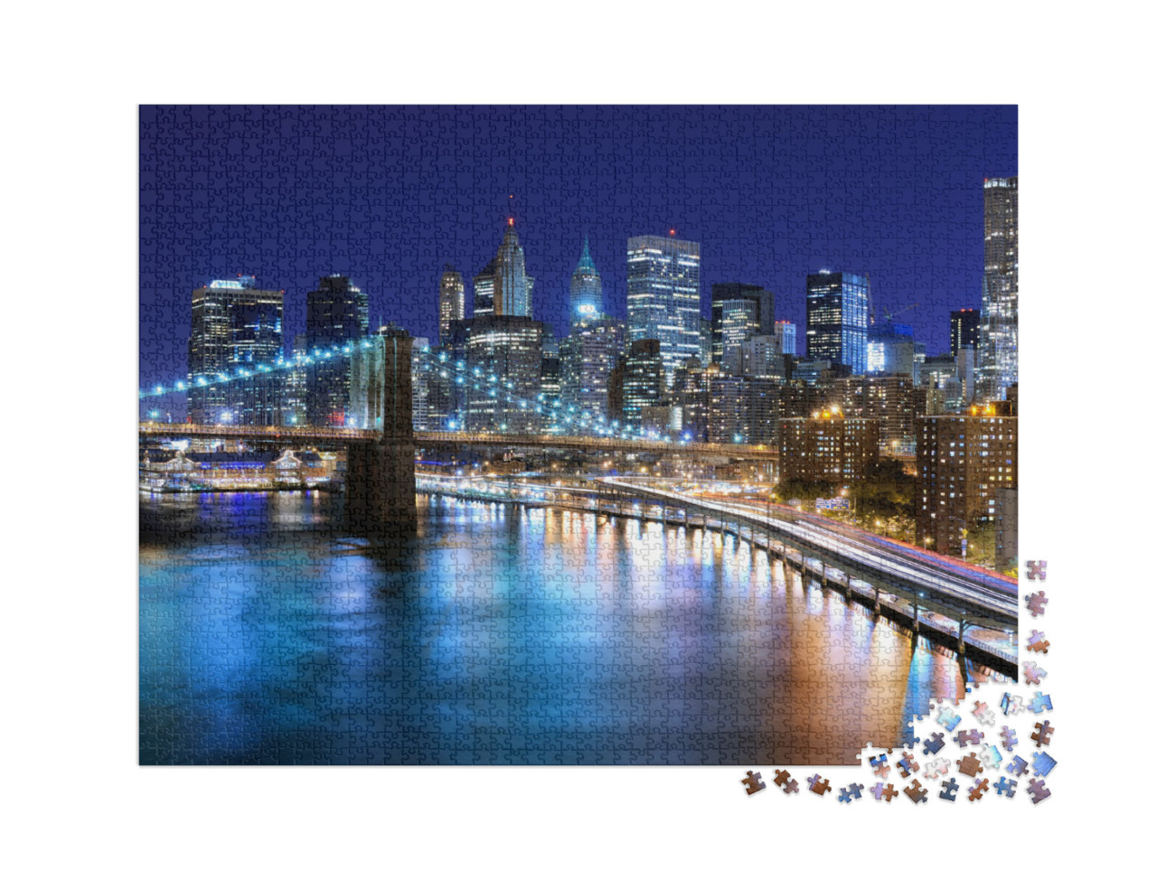 Puzzle 2000 Teile „Skyline des Stadtzentrums von New York“