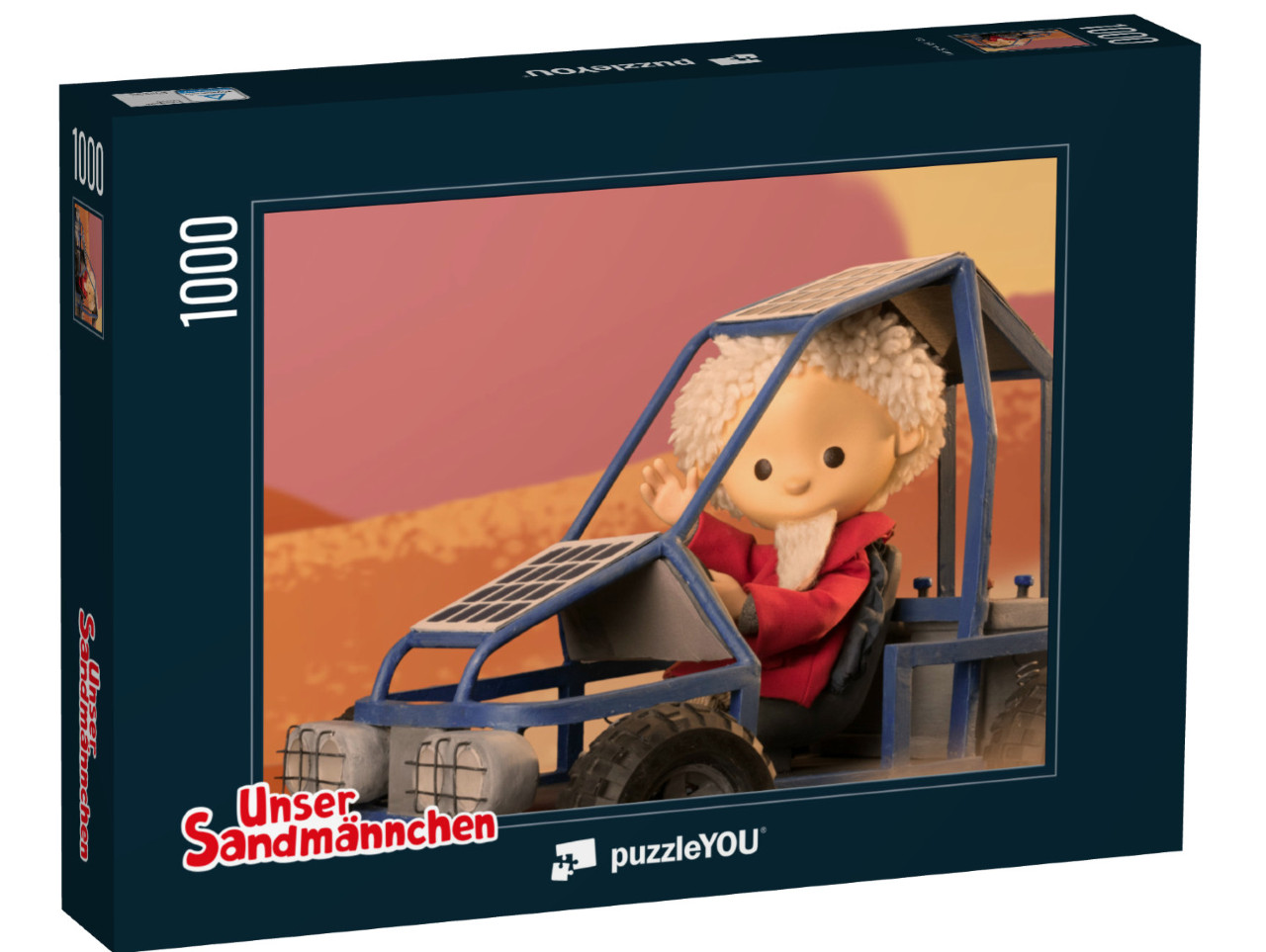 Puzzle 1000 Teile „Unser Sandmännchen: Im Solarfahrzeug, 2017“