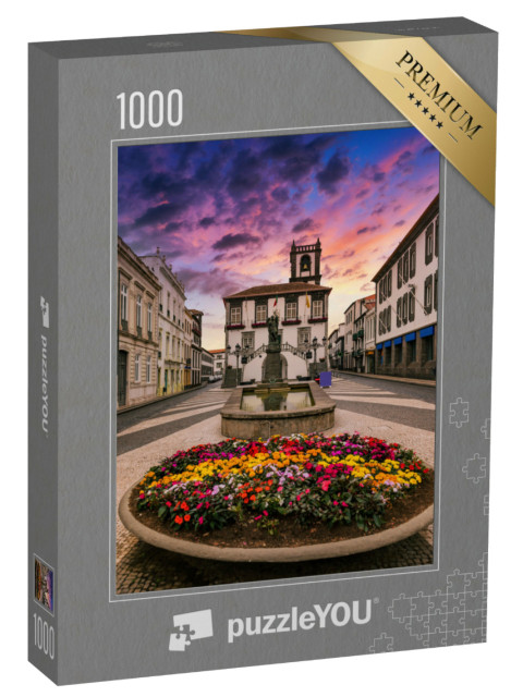 Puzzle 1000 Teile „Rathaus in Ponta Delgada, Azoren, Portugal“
