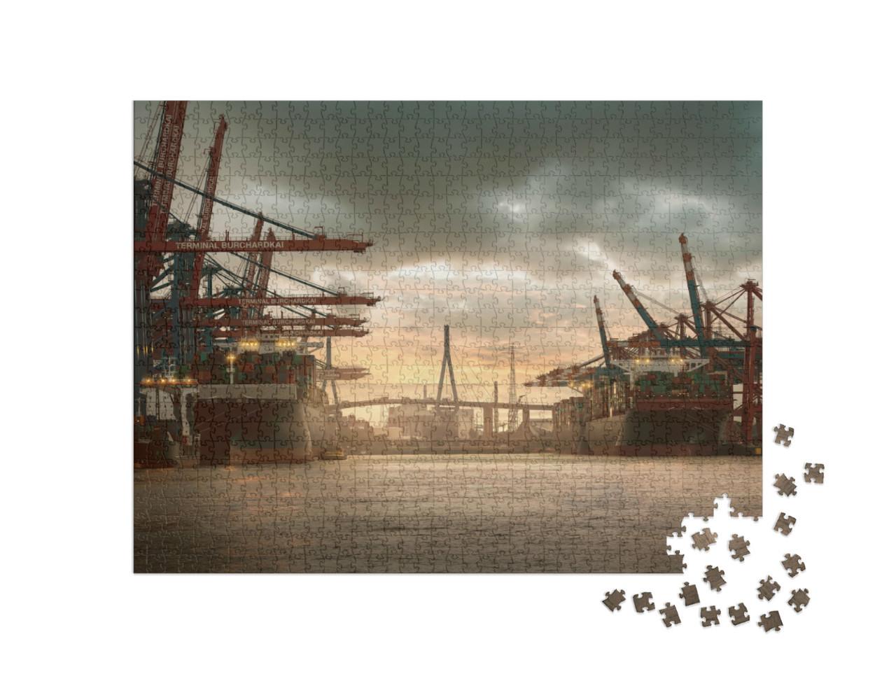 Puzzle 1000 Teile „Hamburger Hafen“