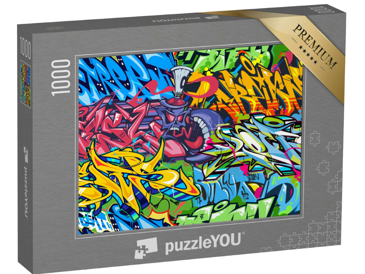 Puzzle 1000 Teile „Abstrakte bunte Graffiti Street Art“