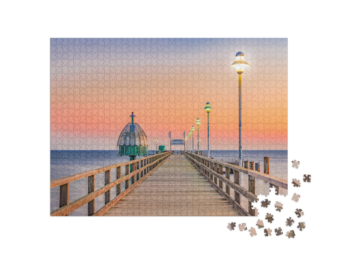 Puzzle 1000 Teile „Vineta-Brücke, Ostseebad Zinnowitz auf der Insel Usedom“