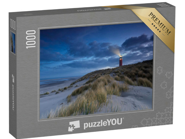Puzzle 1000 Teile „Leuchtturm in der Abenddämmerung, Texel, Holland“