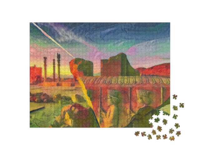 Puzzle 1000 Teile „im Kunst-Stil von Franz Marc - Persepolis - Puzzle-Kollektion Künstler & Gemälde“
