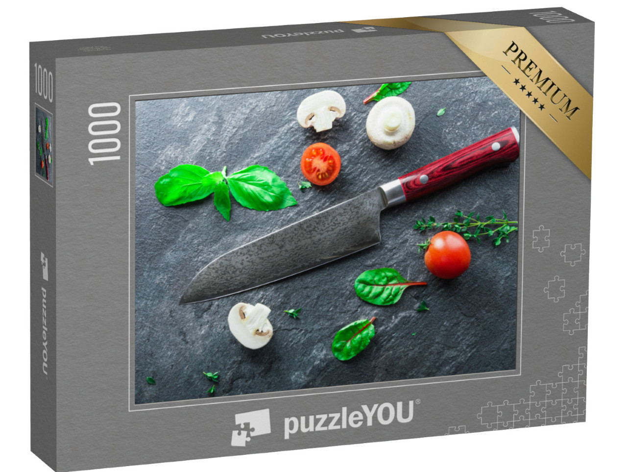 Puzzle 1000 Teile „Japanisches Messer aus Damaszenerstahl“