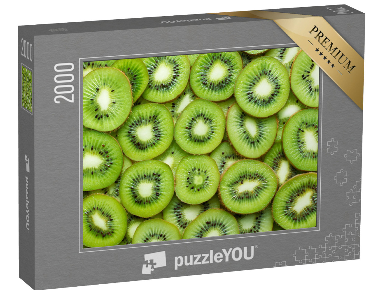 Puzzle 2000 Teile „Frisch aufgeschnittene Kiwi“
