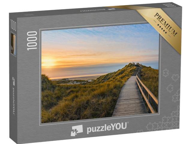 Puzzle 1000 Teile „Holzsteg über die Dünen von Amrum, Deutschland“