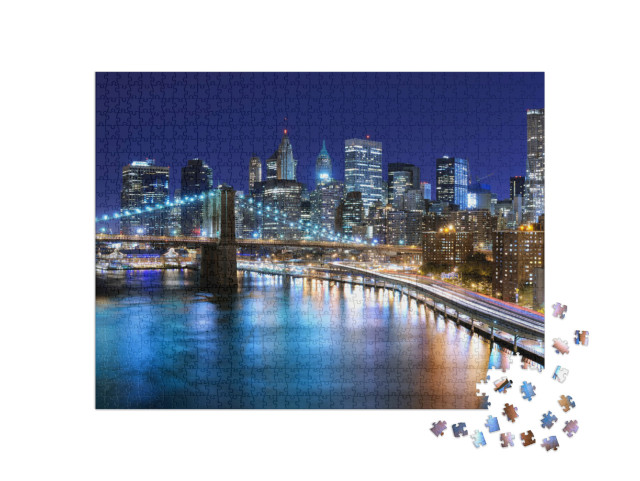 Puzzle 1000 Teile „Skyline des Stadtzentrums von New York“