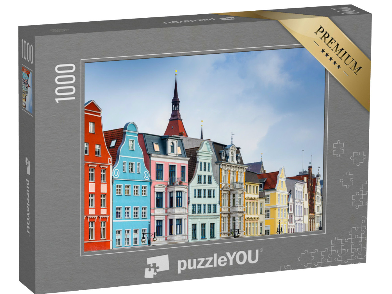 Puzzle 1000 Teile „Rostock, Deutschland Altstadt Stadtbild“