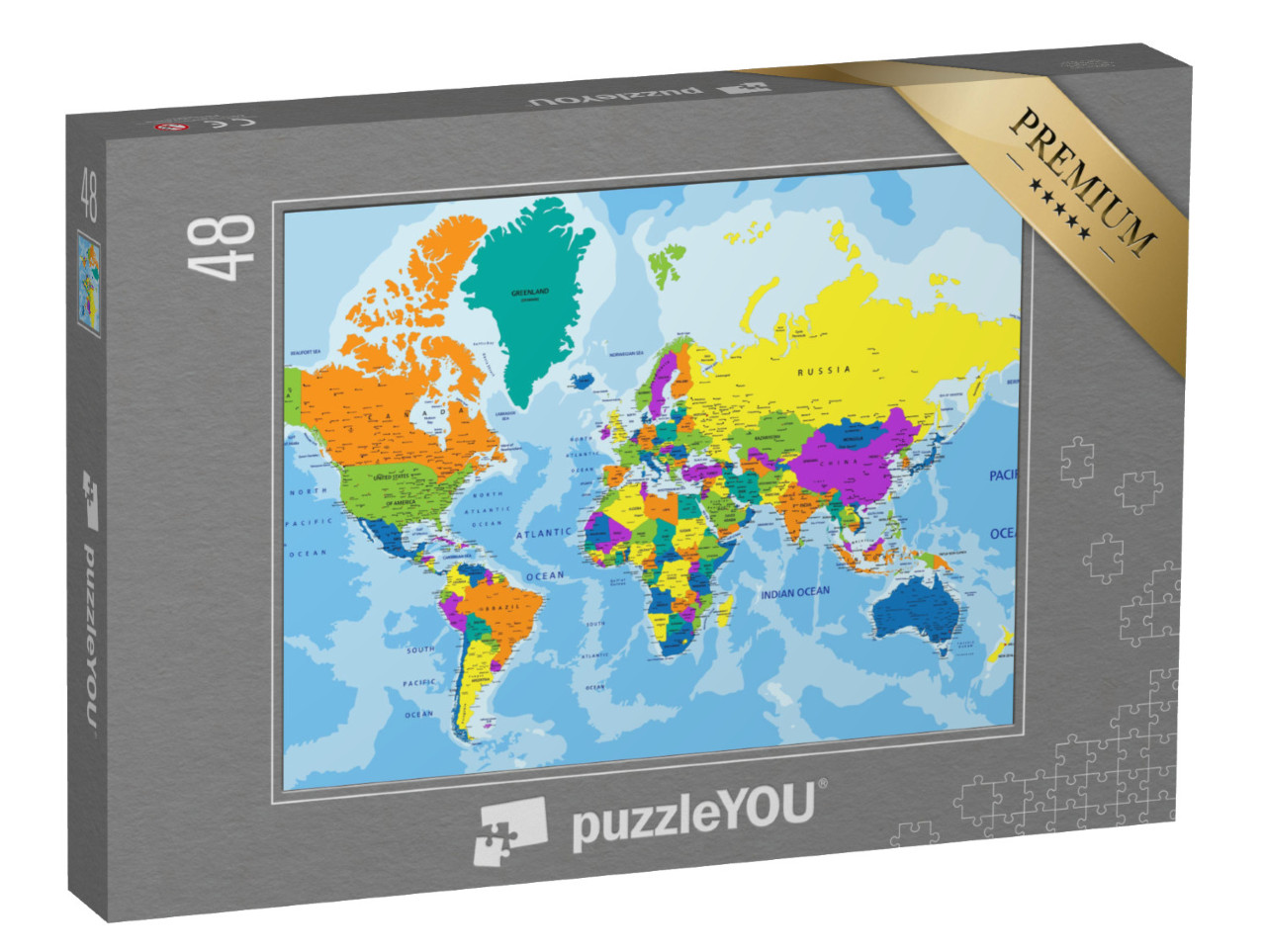 Puzzle 48 Teile „Politische Weltkarte“