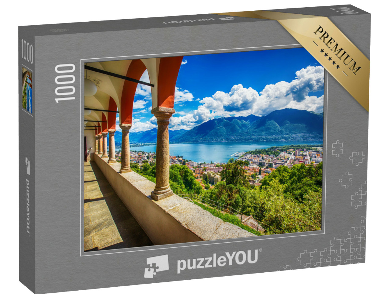 Puzzle 1000 Teile „Locarno und Lago Maggiore in den Schweizer Alpen“