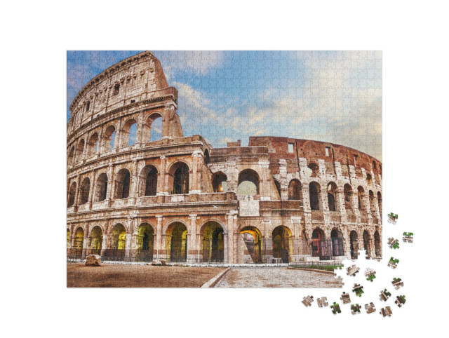 Puzzle 1000 Teile „Römisches Kolosseum unter den Wolken“
