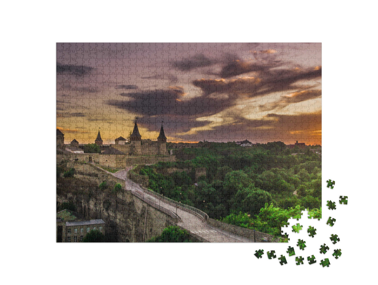 Puzzle 1000 Teile „Festung Kamyanets-Podilskiy, Ukraine“