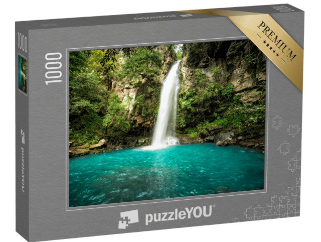 Puzzle 1000 Teile „Majestätischer Wasserfall im Regenwald von Costa Rica“