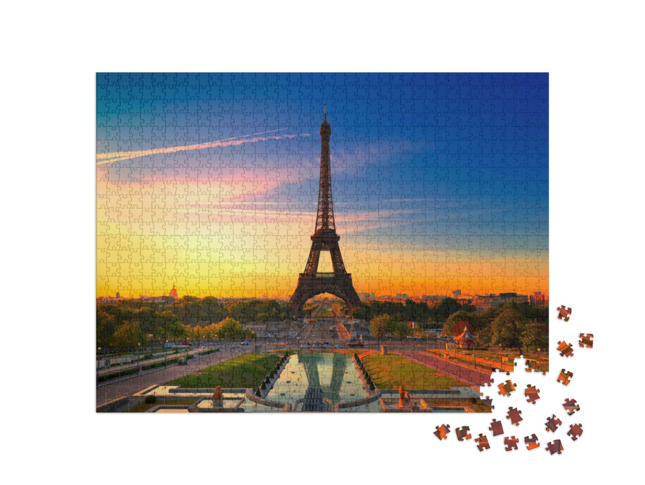 Puzzle 1000 Teile „Sonnenaufgang in Paris“