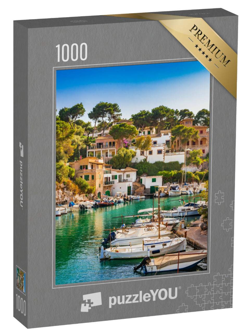 Puzzle 1000 Teile „Malerische Bucht Cala Figuera auf Mallorca“
