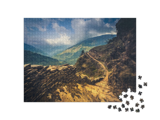 Puzzle 1000 Teile „Bergpfad im Himalaya, Nepal“