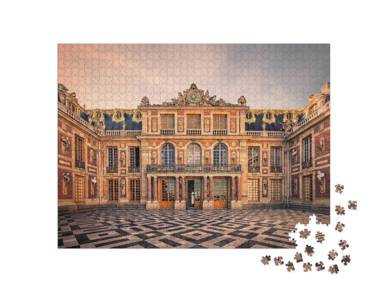 Puzzle 1000 Teile „Schlossfassade von Versailles bei Paris“