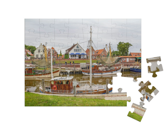 Puzzle 48 Teile „Idyllische Hafenkulisse in Greetsiel, Ostfriesand, Deutschland“