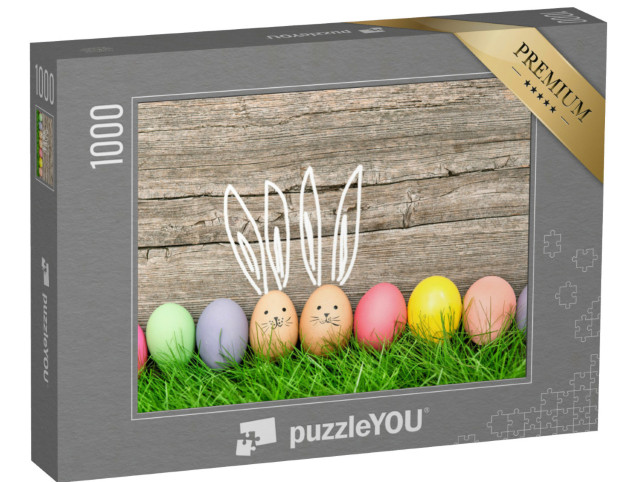 Puzzle 1000 Teile „Lustige Oster-Dekoration mit Ostereiern“