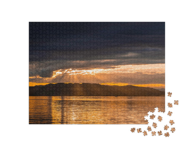 Puzzle 1000 Teile „Sonnenuntergang über dem Meer“