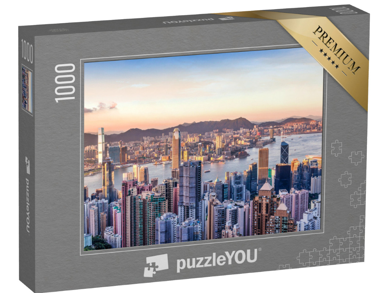 Puzzle 1000 Teile „Victoria Harbor mit Blick auf den Victoria Peak, Hongkong“