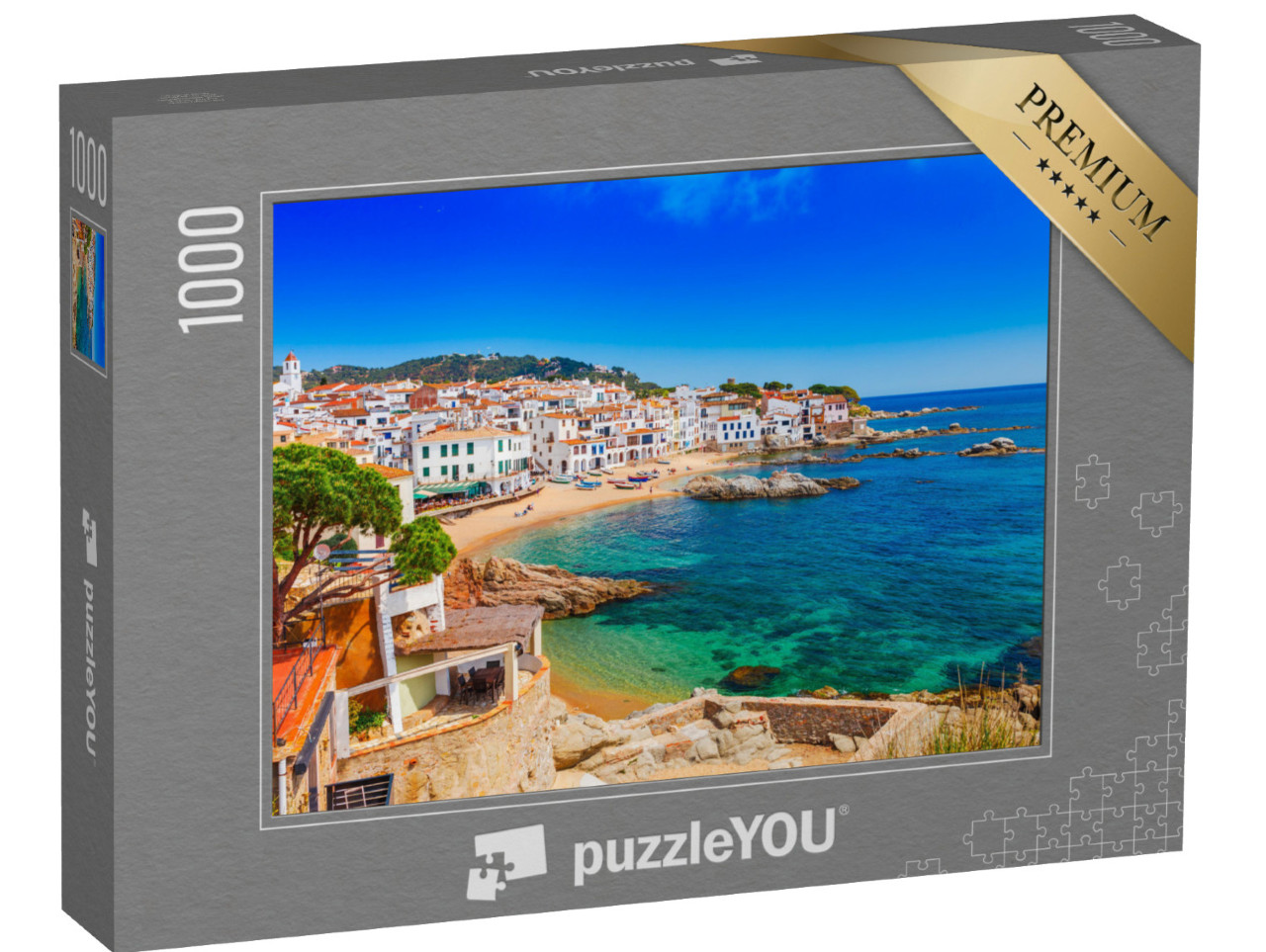 Puzzle 1000 Teile „Malerisches Fischerdorf an der Costa Brava, Katalonien, Spanien “