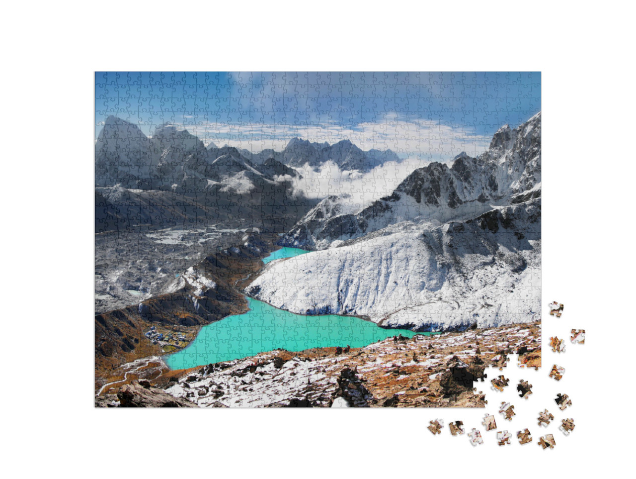 Puzzle 1000 Teile „Gletschersee im Himalaya, Nepal“