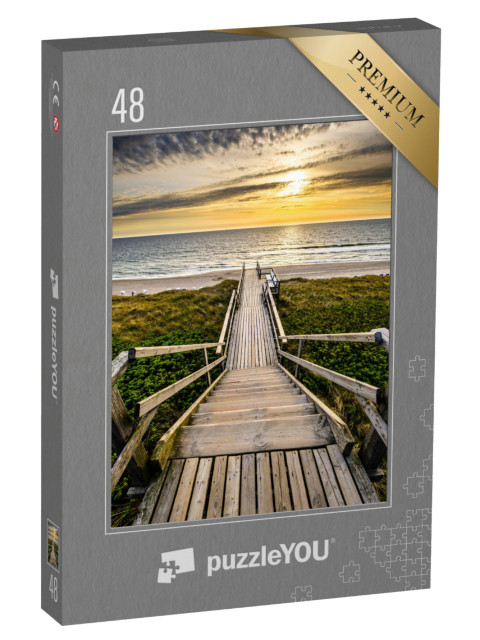 Puzzle 48 Teile „Weg auf den Dünen zum Strand, Sylt“