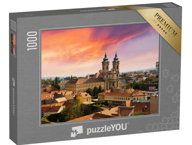 Puzzle 1000 Teile „Sonnenuntergang in Eger, Ungarn“