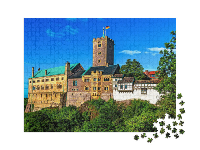 Puzzle 1000 Teile XXL „Wartburg in Eisenach, Thüringen, Deutschland“