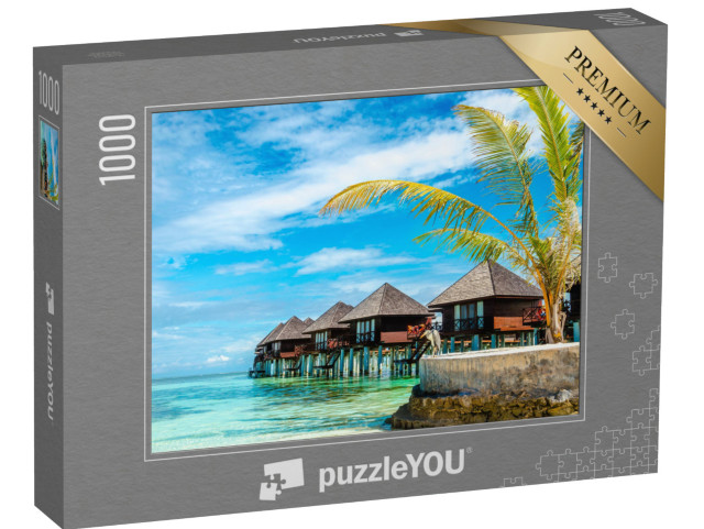 Puzzle 1000 Teile „Malerische Holzhäuser auf dem Wasser“