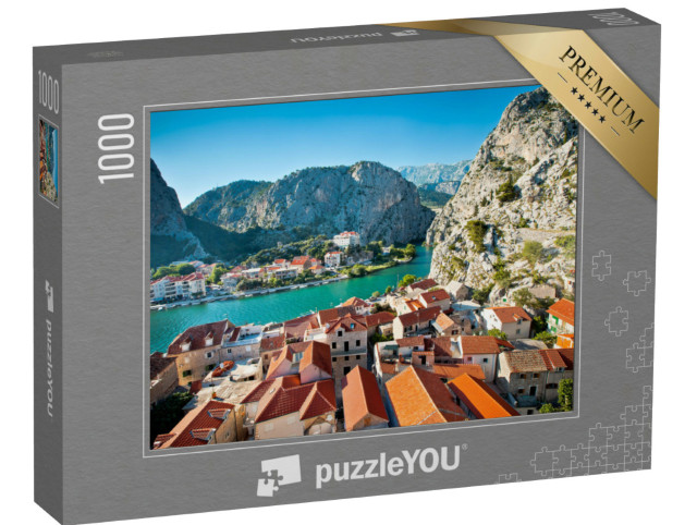 Puzzle 1000 Teile „Panorama von Omis, Kroatien“