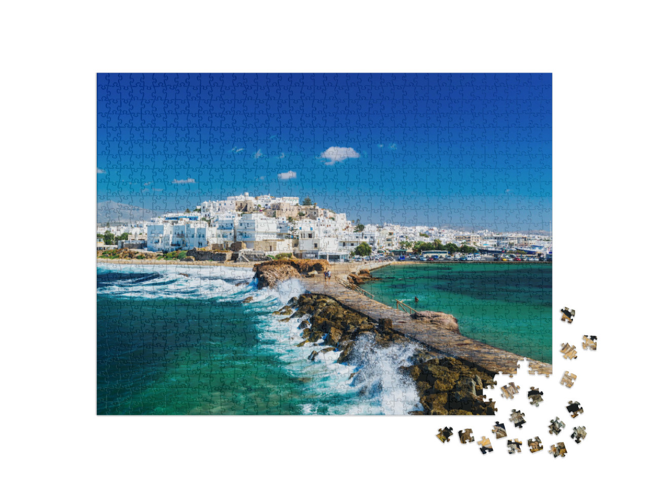 Puzzle 1000 Teile „Blick auf Naxos, Kykladen, Griechenland“